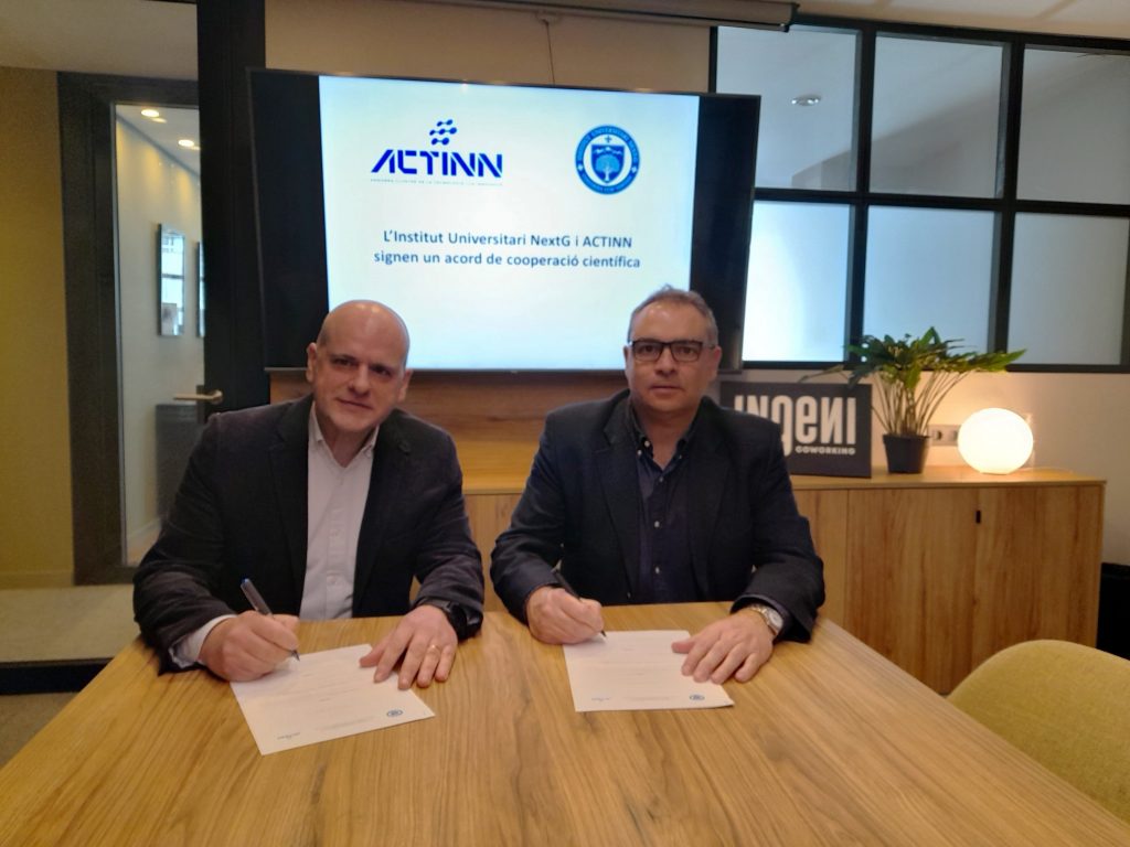 <strong>L’Institut Universitari NextG i ACTINN signen un acord de cooperació científica</strong>